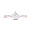 Thumbnail Image 3 of Now + Forever Lab-Grown Diamonds Pear-Shaped Three-Stone Engagement Ring 5/8 ct tw 14K Rose Gold