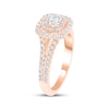 Thumbnail Image 2 of Now + Forever Lab-Grown Diamonds Princess-Cut Double Halo Engagement Ring 1 ct tw 14K Rose Gold