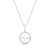 Thumbnail Image 1 of Diamond Circle &quot;Mama&quot; Necklace 1/10 ct tw 10K White Gold 18&quot;
