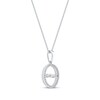 Thumbnail Image 2 of Diamond Circle &quot;Mama&quot; Necklace 1/10 ct tw 10K White Gold 18&quot;