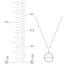 Thumbnail Image 7 of Diamond Circle &quot;Mama&quot; Necklace 1/10 ct tw 10K White Gold 18&quot;