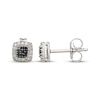 Thumbnail Image 3 of Black & White Multi-Diamond Cushion-Shaped Stud Earrings 1/8 ct tw Sterling Silver