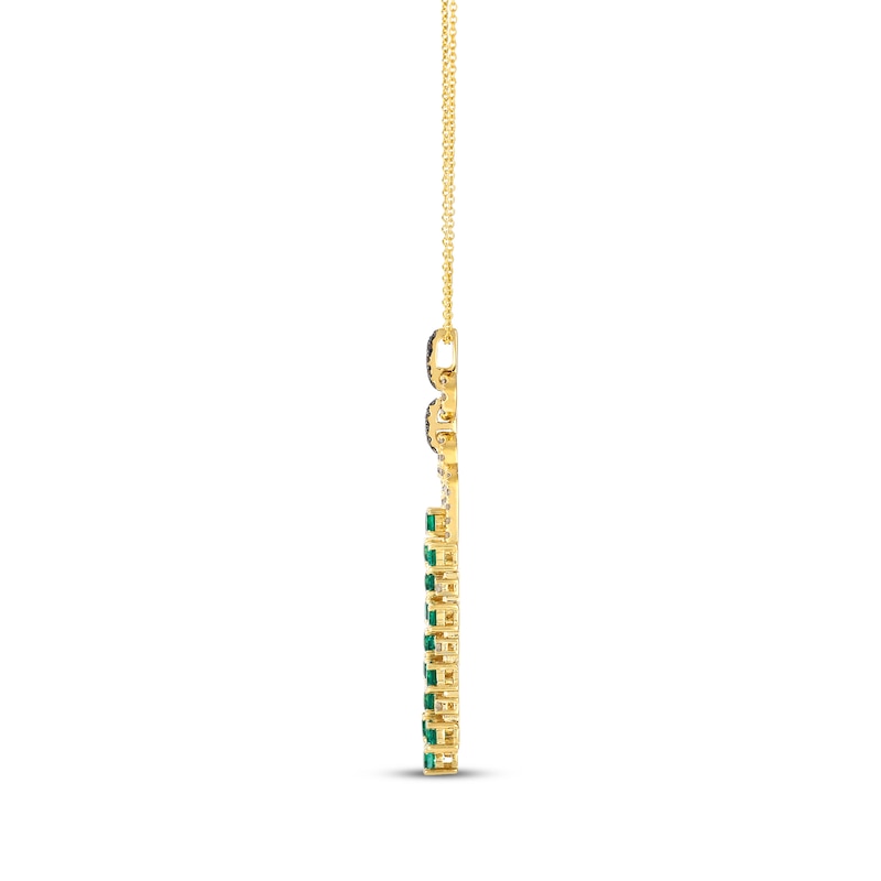 Main Image 2 of Le Vian Vault Emerald Chandelier Necklace 1/2 ct tw Diamonds 14K Honey Gold 20&quot;