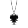 Thumbnail Image 1 of Ink & Ice Black Diamond & Ceramic Spike Heart Necklace 1/6 ct tw Black Rhodium-Plated Sterling Silver 18&quot;