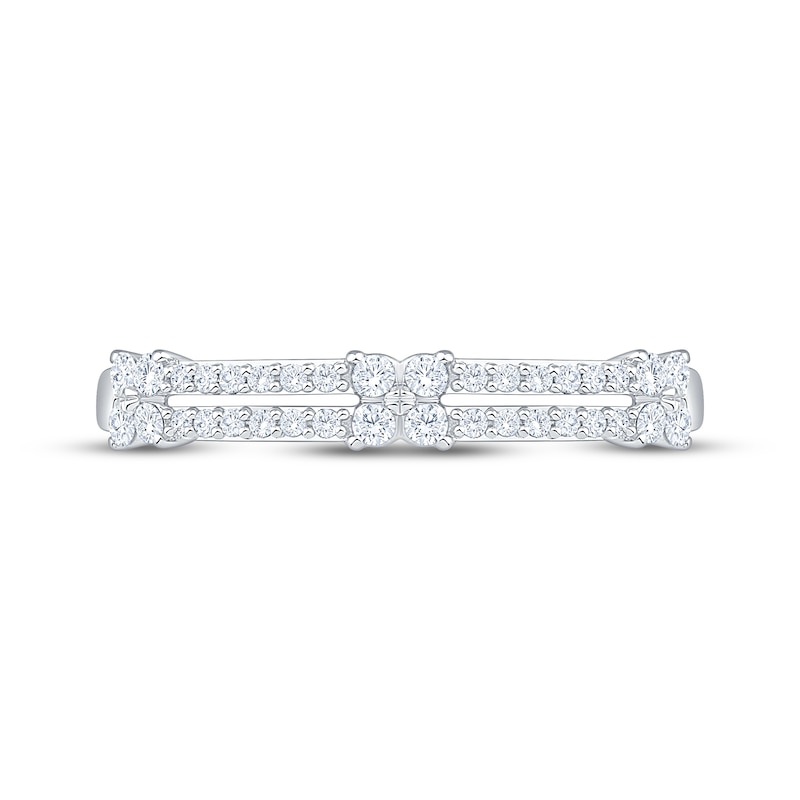 Main Image 3 of Now + Forever Diamond Two-Row Anniversary Ring 1/4 ct tw 10K White Gold