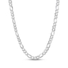 Thumbnail Image 1 of 6.6mm Diamond-Cut Figaro Chain Necklace Solid Sterling Silver 22"