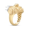 Thumbnail Image 2 of Men's Lion with Crown Ring 10K Yellow Gold