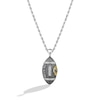 Thumbnail Image 1 of True Fans Los Angeles Rams 1/20 CT. T.W. Diamond Vertical Football Necklace in Sterling Silver