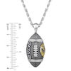 Thumbnail Image 4 of True Fans Los Angeles Rams 1/20 CT. T.W. Diamond Vertical Football Necklace in Sterling Silver