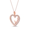 Thumbnail Image 2 of Diamond "Abuela" Heart Necklace 1/6 ct tw 10K Rose Gold 18"