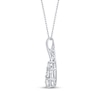 Thumbnail Image 3 of Memories Moments Magic Diamond Three-Stone "Mom" Necklace 1/2 ct tw Sterling Silver & 10K Yellow Gold 18"
