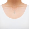 Thumbnail Image 4 of Memories Moments Magic Diamond Three-Stone "Mom" Necklace 1/2 ct tw Sterling Silver & 10K Yellow Gold 18"