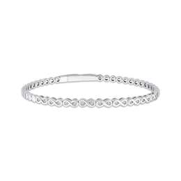 Diamond Infinity Flex Bracelet 1/4 ct tw Sterling Silver 7"