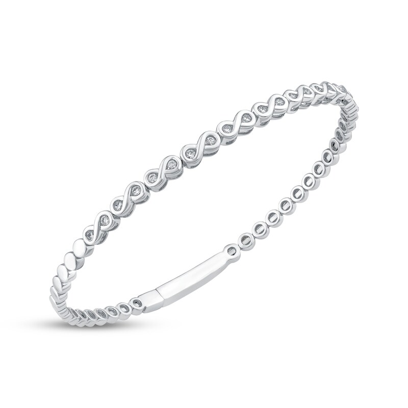 Main Image 2 of Diamond Infinity Flex Bracelet 1/4 ct tw Sterling Silver 7&quot;