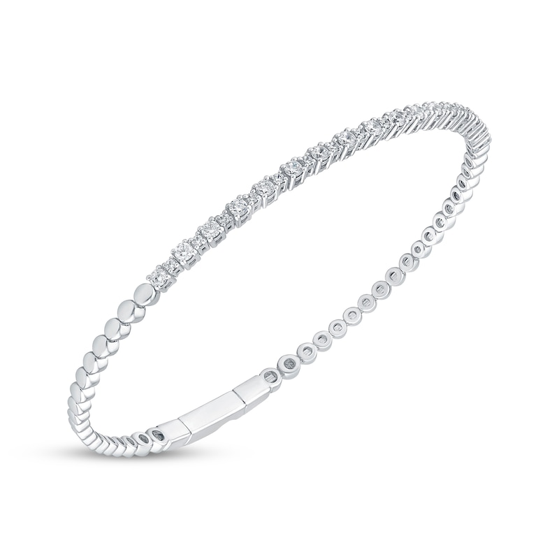 Main Image 2 of Diamond Alternating Flex Bracelet 3/4 ct tw Sterling Silver 7&quot;
