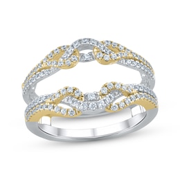 Now + Forever Diamond Enhancer Ring 1/2 ct tw 14K Two-Tone Gold