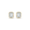 Thumbnail Image 2 of Baguette & Round-Cut Multi-Diamond Mini Stud Earrings 1/10 ct tw 10K Yellow Gold