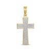 Thumbnail Image 1 of Men's Multi-Diamond Cross Charm 1/3 ct tw 10K Yellow Gold