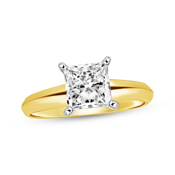 Princess-Cut Diamond Solitaire Engagement Ring 1 ct tw 14K Yellow Gold (I/SI2)