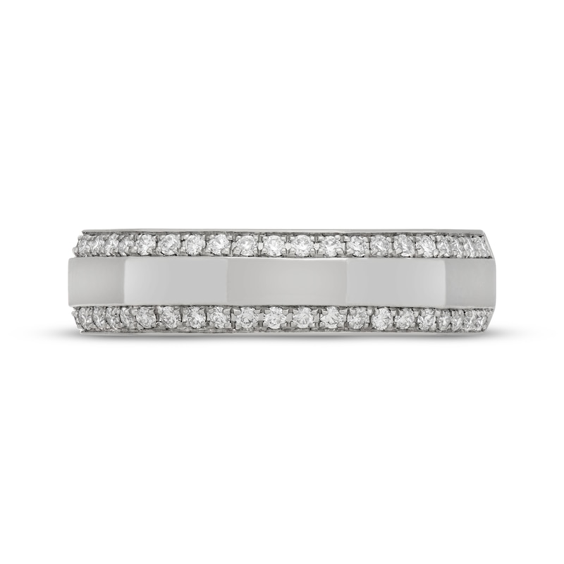 Main Image 3 of Neil Lane Artistry Men's Lab-Grown Diamond Angled Wedding Band 1/2 ct tw Platinum