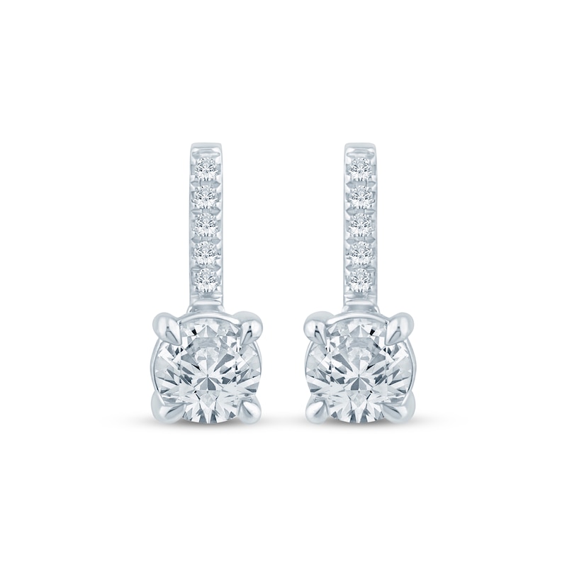 Main Image 2 of KAY Lab-Grown Diamonds Drop Earrings 1 ct tw 10K White Gold