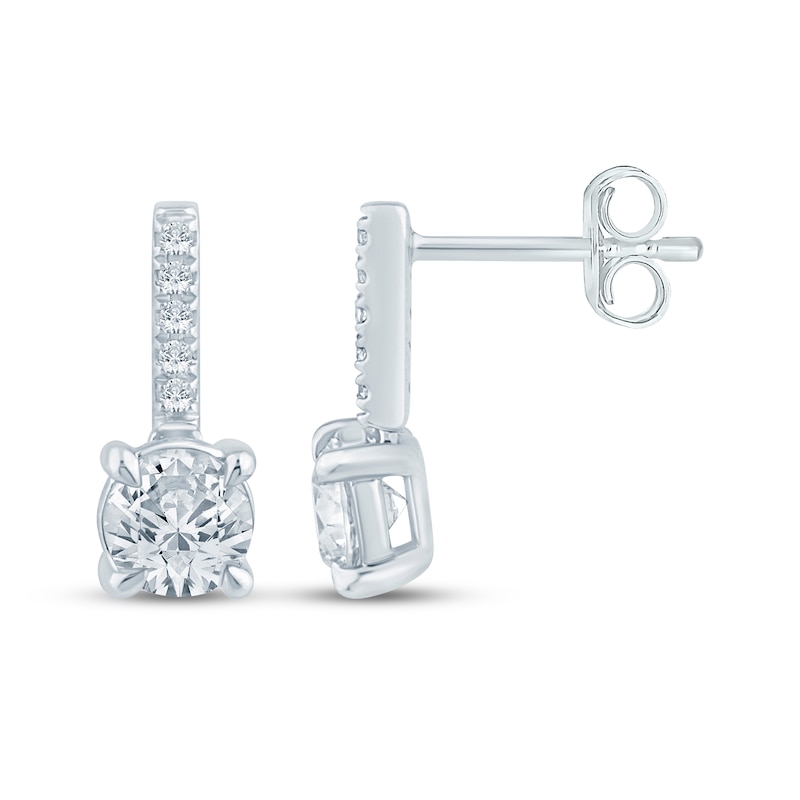 Main Image 3 of KAY Lab-Grown Diamonds Drop Earrings 1 ct tw 10K White Gold
