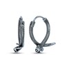 Thumbnail Image 1 of Men's Crossover Snake Hoop Earrings Stainless Steel