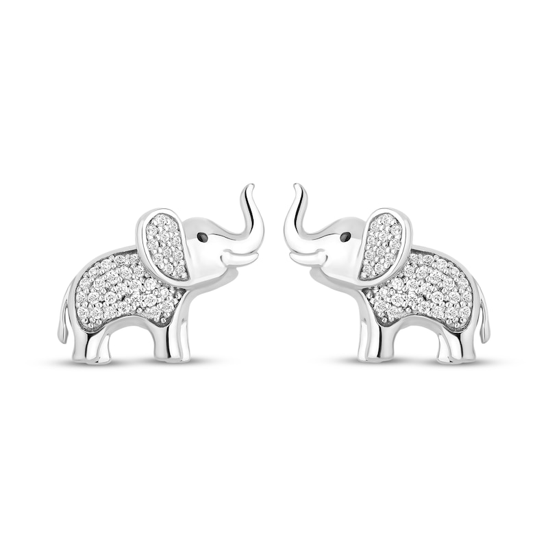 Main Image 2 of Disney Treasures The Lion King Elephant Stud Earrings 1/6 ct tw Sterling Silver