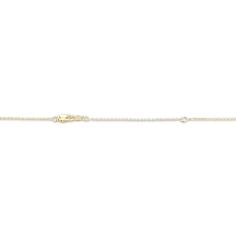 Main Image 4 of Jade & Diamond Snake Necklace 1/10 ct tw 14K Yellow Gold 18"