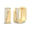 Thumbnail Image 1 of STUDIO BY KAY Diamond Wide Square Hoop Earrings 1/5 ct tw 24K Yellow Gold Vermeil Sterling Silver
