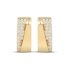 Thumbnail Image 2 of STUDIO BY KAY Diamond Wide Square Hoop Earrings 1/5 ct tw 24K Yellow Gold Vermeil Sterling Silver