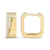 Thumbnail Image 3 of STUDIO BY KAY Diamond Wide Square Hoop Earrings 1/5 ct tw 24K Yellow Gold Vermeil Sterling Silver