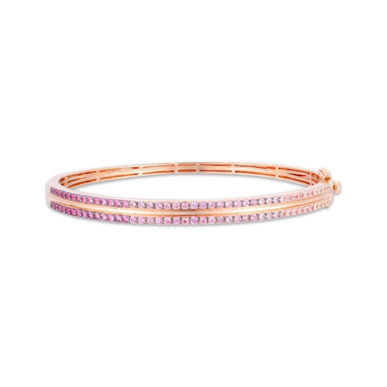Le Vian Pink Sapphire Ombré & White Sapphire Bangle Bracelet 14K Strawberry Gold