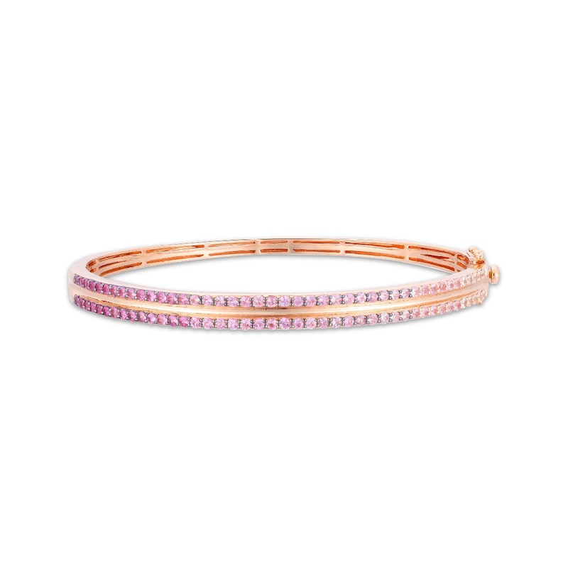 Main Image 1 of Le Vian Pink Sapphire Ombré & White Sapphire Bangle Bracelet 14K Strawberry Gold