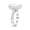 Thumbnail Image 2 of Now + Forever Lab-Grown Diamonds Emerald-Cut Hidden Halo Engagement Ring 8-5/8 ct tw 14K White Gold