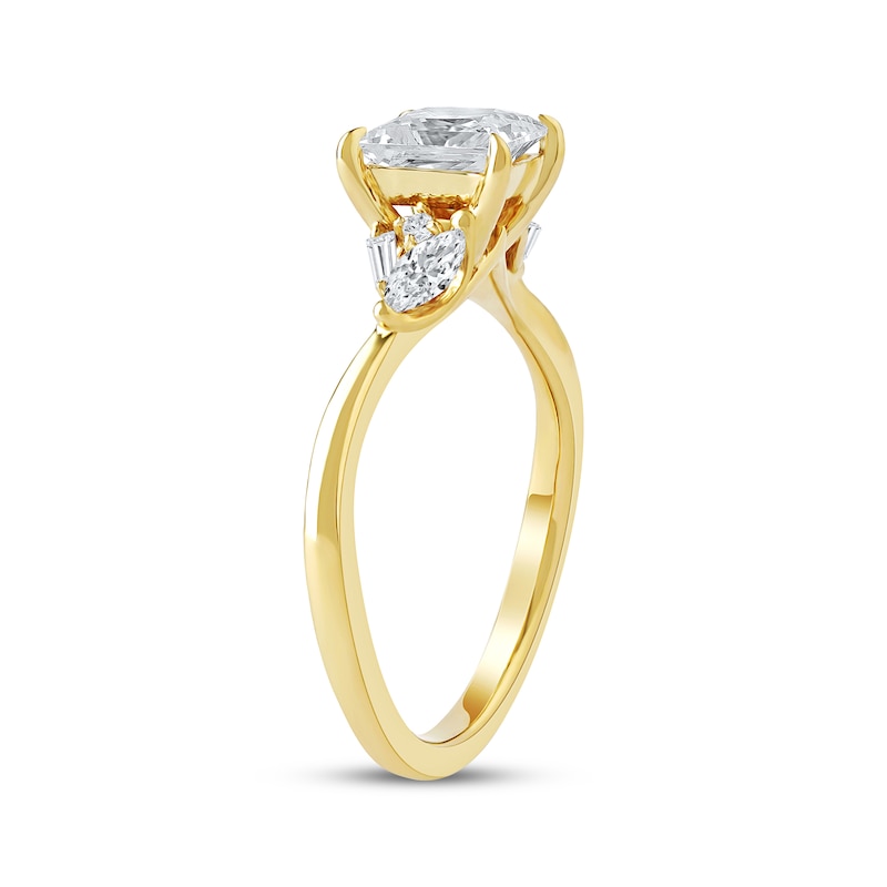 Main Image 2 of Now + Forever Lab-Grown Diamonds Princess-Cut Engagement Ring 1-3/4 ct tw 14K Yellow Gold