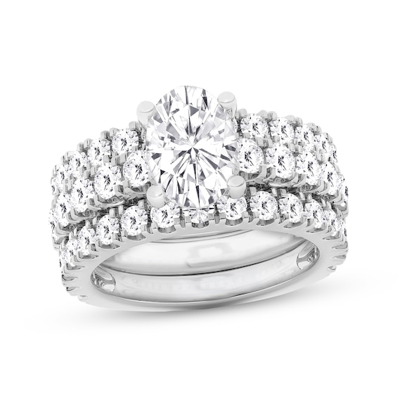 Now + Forever Lab-Grown Diamonds Oval-Cut Bridal Set 5 ct tw 14K White Gold