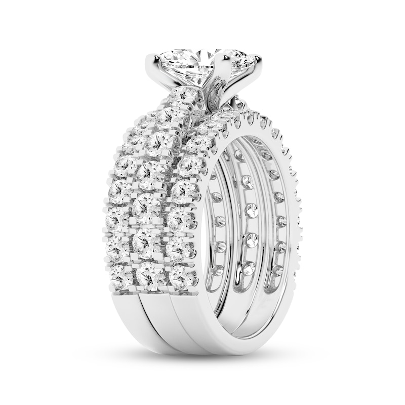 Main Image 2 of Now + Forever Lab-Grown Diamonds Oval-Cut Bridal Set 5 ct tw 14K White Gold