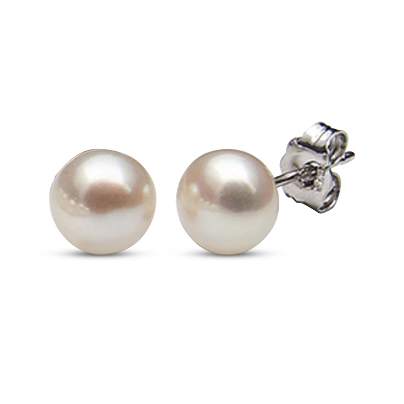 Main Image 3 of 7mm Freshwater Cultured Pearl Strand Necklace, Bracelet & Stud Earrings Gift Set Sterling Silver