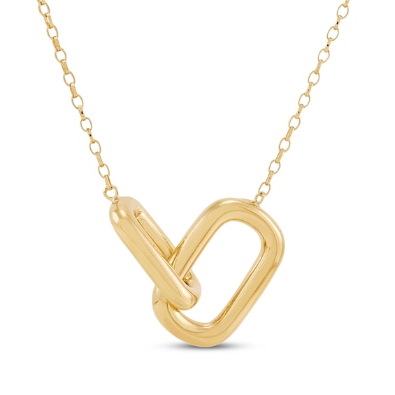 STUDIO BY KAY Link Necklace 24K Yellow Gold Vermeil Sterling Silver 18"