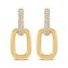 Thumbnail Image 2 of STUDIO BY KAY Lab-Grown Diamond Link Drop Hoop Earrings 1/2 ct tw 24K Yellow Gold Vermeil Sterling Silver