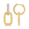 Thumbnail Image 3 of STUDIO BY KAY Lab-Grown Diamond Link Drop Hoop Earrings 1/2 ct tw 24K Yellow Gold Vermeil Sterling Silver
