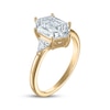 Thumbnail Image 2 of Now + Forever Lab-Grown Diamonds Hexagon & Triangle-Cut Three-Stone Engagement Ring 3-1/3 ct tw 14K Yellow Gold