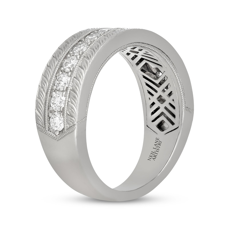 Main Image 2 of Neil Lane Artistry Heritage Men's Lab-Grown Diamond Wedding Band 1 ct tw Platinum 8mm