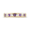 Thumbnail Image 3 of Now + Forever Amethyst & Diamond Anniversary Ring 1/4 ct tw 10K Yellow Gold