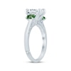 Thumbnail Image 2 of Monique Lhuillier Bliss Oval-Cut White & Green Lab-Grown Diamond Three-Stone Engagement Ring 2-1/2 ct tw 18K White Gold