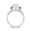 Thumbnail Image 3 of Monique Lhuillier Bliss Oval-Cut White & Green Lab-Grown Diamond Three-Stone Engagement Ring 2-1/2 ct tw 18K White Gold