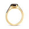 Thumbnail Image 3 of Le Vian Pear-Shaped Chocolate Quartz Ring 1/6 ct tw Diamonds 14K Honey Gold