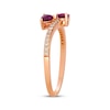 Thumbnail Image 2 of Le Vian Pear-Shaped Ruby Bypass Ring 1/8 ct tw Diamonds 14K Strawberry Gold