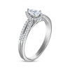 Thumbnail Image 2 of KAY Signature Collection Pear-Shaped Diamond Halo Engagement Ring 1/2 ct tw 14K White Gold